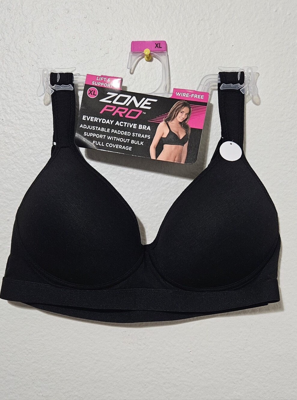 Zone Pro Black Everyday Active Wire-Free Bra